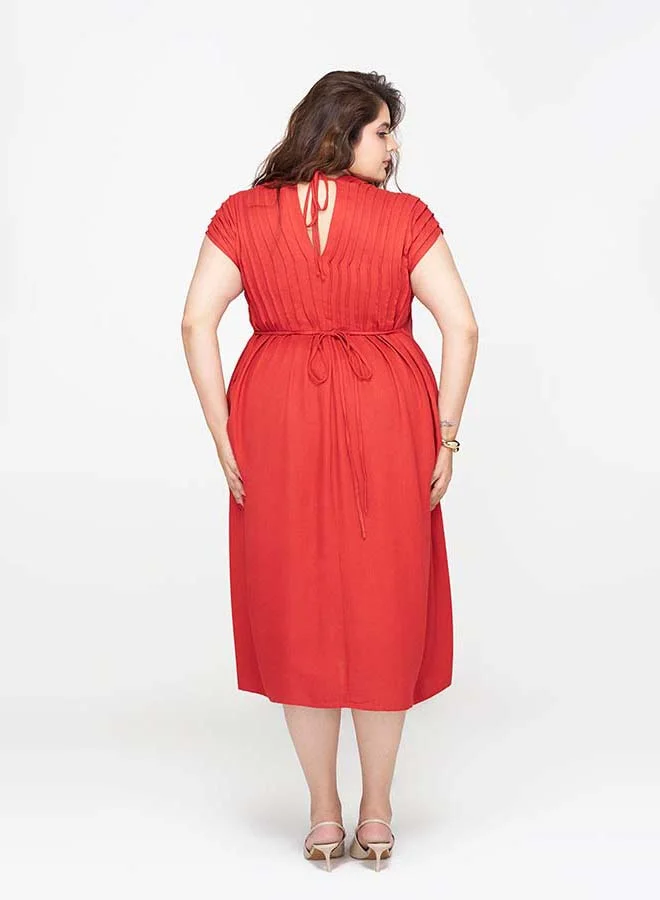Virgio VIRGIO Linen Kaftan Dress With Tie-Up Back