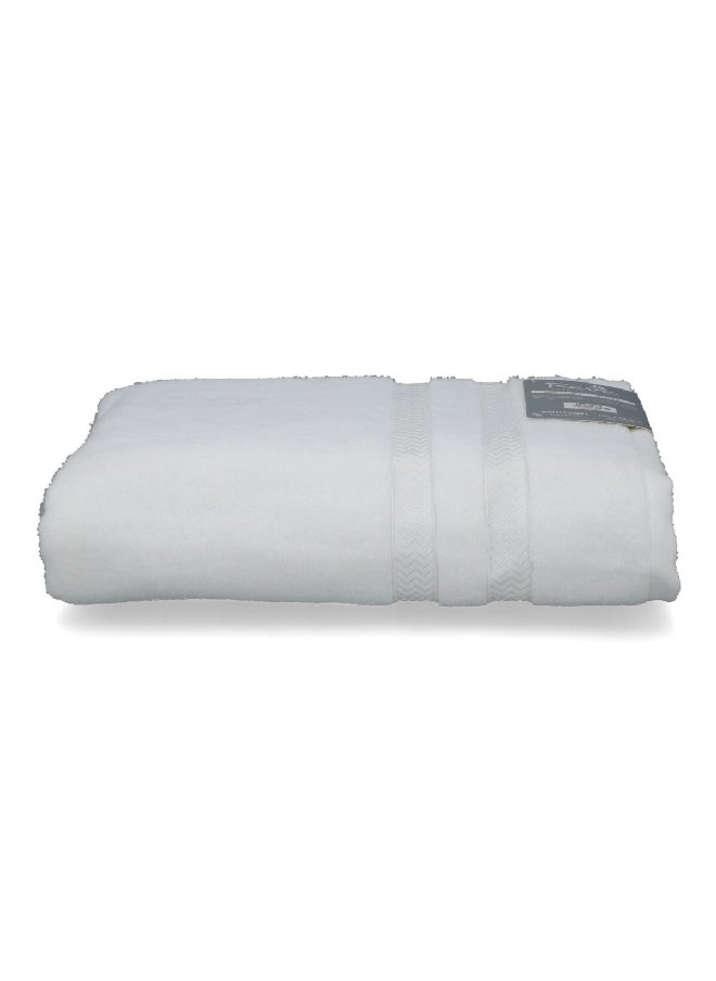 REVE Lucaluca Luxurious Cotton Highly Absorbent Bath Towel White 70 x 140 cm  - Image 2