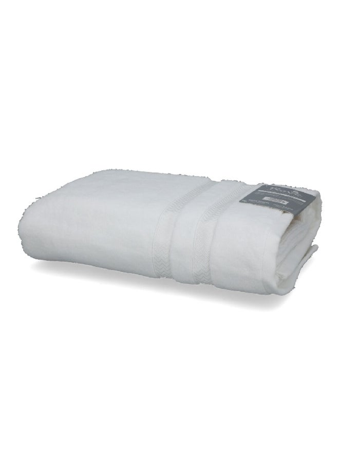 REVE Lucaluca Luxurious Cotton Highly Absorbent Bath Towel White 70 x 140 cm  - Image 3