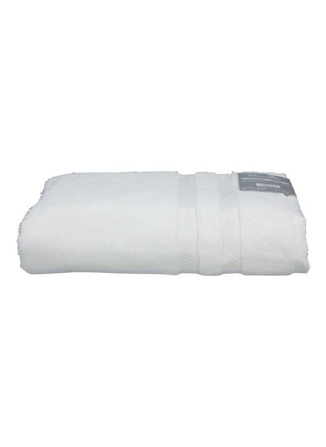 REVE Lucaluca Luxurious Cotton Highly Absorbent Bath Towel White 70 x 140 cm  - Image 1
