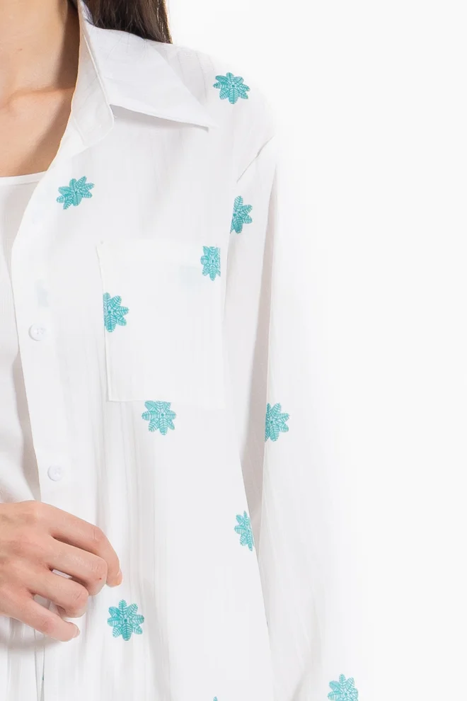 SHAPES TEXTURED SHIRT SET
