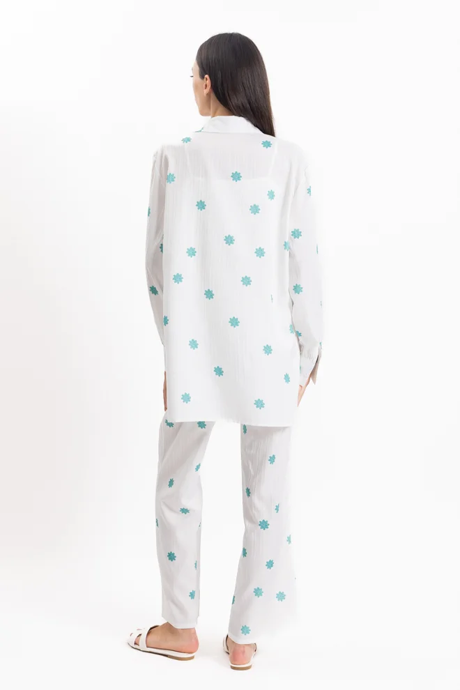 SHAPES TEXTURED SHIRT SET