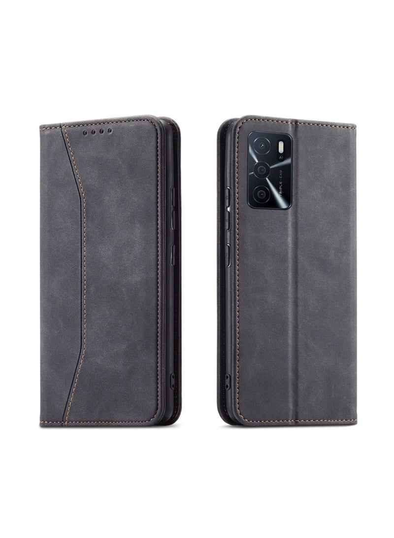 حافظة هاتف قابلة للطي بلون صلب مقاومة للصدمات لهواتف OPPO - Image 1