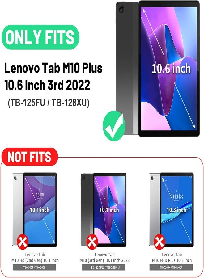 TGK 360 Rotatable Smart Flip Case Cover for Lenovo Tab M10 Plus 3rd Gen 10.6 Inch TB125FU TB128XU (Black) - Image 2