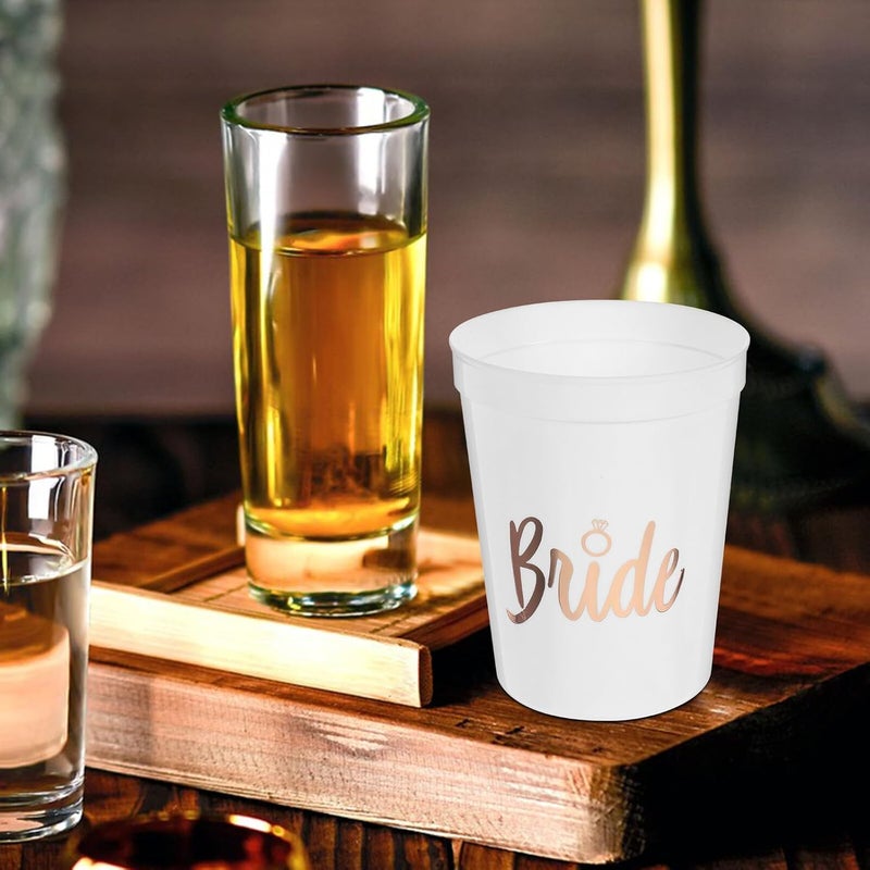Ciieeo Reusable Plastic Party Wine Cups, 4pcs Shatterproof Cocktail Juice Glasses for Wedding, Bachelor Outdoor Festival Events - Image 5