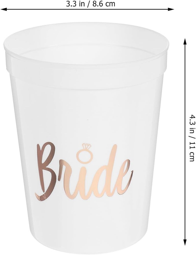 Ciieeo Reusable Plastic Party Wine Cups, 4pcs Shatterproof Cocktail Juice Glasses for Wedding, Bachelor Outdoor Festival Events - Image 2