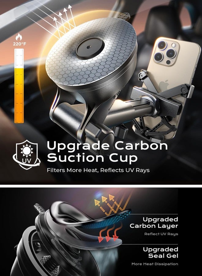 Ainope حامل هاتف AINOPE للسيارة 3-1 حامل هاتف جاذبية للسيارة لحامل الهاتف على لوحة القيادة أو الزجاج الأمامي أو فتحة التهوية للسيارة لهواتف iPhone 15 Pro Max 14 13 12 وجميع الهواتف - Image 4