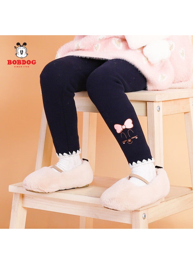 Bobdog Kids Winter Fleece-lined Thickened Leggings Girls Casual Warm Pants Toddler Baby Outdoor Thermal Trousers - Image 2