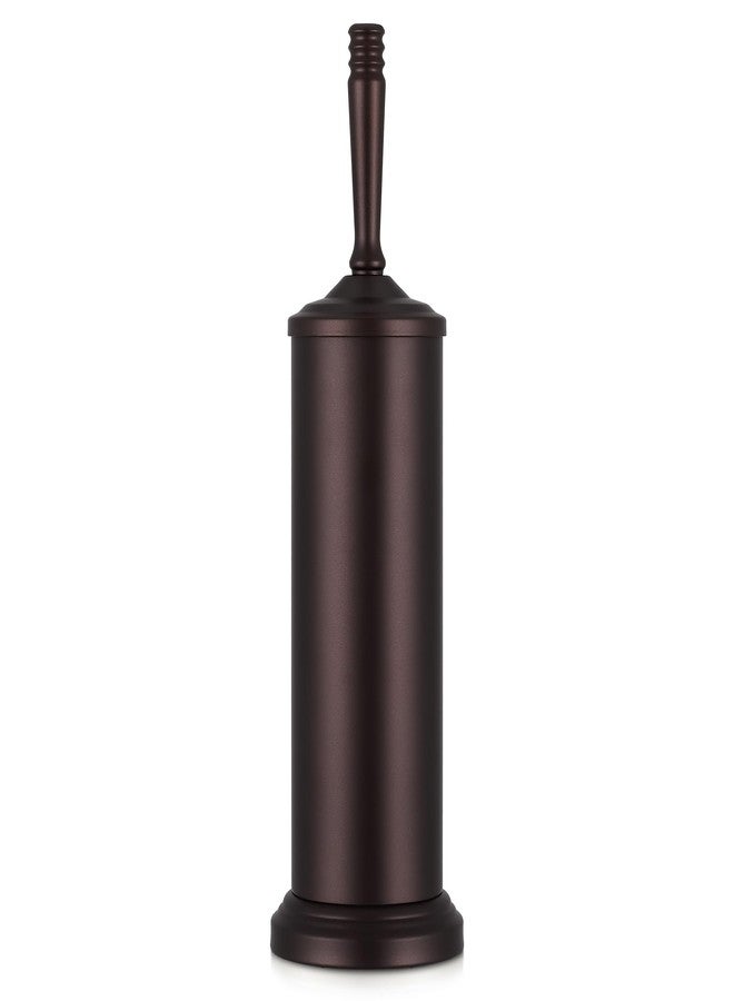 Hioflyme Bronze Toilet Brush and Holder Set, Stainless Steel Toilet Brush for Bathroom,Heavy Duty Bronze Toilet Bowl Brush and Holder,Deep Cleaning Modern Toilet Cleaner Brush -Space Saving, Covered Brush - Image 1