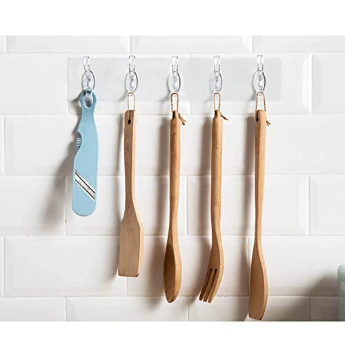 Boniry Acrylic 2 Pcs 6-in-1 Self Adhesive Heavy Duty Wall Hook - No Drilling for Bathroom, Shower, Kitchen | Waterproof Transparent Hooks for Easy Installation - Image 2