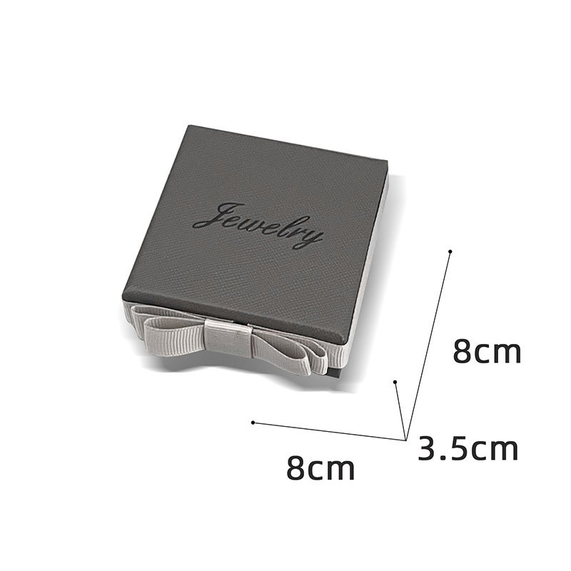 Generic Jewelry Box Earring Ring Necklace Bracelet Organizer Dark gray necklace box