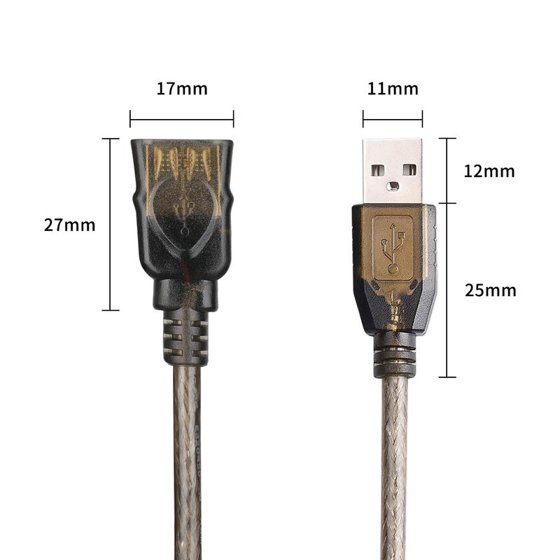 كابل تمديد نشط من USB 2.0 من نوع A ذكر إلى أنثى بطول 75 قدم، سرعة عالية 480 ميجابت في الثانية - Image 5