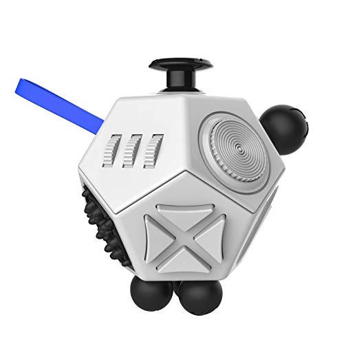 WCZCBOYA 12 Sided Fidget ToysFidget Dodecagon Toys AntiAnxietyRelieves Stress and Autism for Kids Teens and AdultsWhiteA2 - Image 1