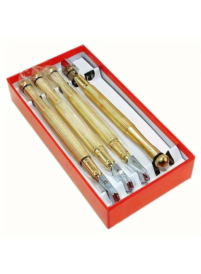 1pc Diamond Glass Tile Cutter Manual Handheld Tool For Mirror Golden Steel Durable Construction High Performance Versatile Use No Battery Needed - Image 4