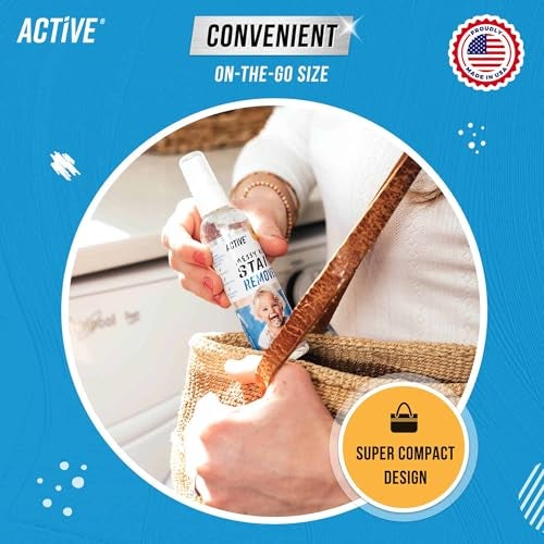 Active Messy Kids Stain Remover Spray - 3 Pack 4oz Laundry Spot Cleaner, Natural Stain Treater Spray for Baby Clothes, Toddler Clothing, Value-Size Solution for Food, Oil Stains, Great for Travel - 12 oz - Image 4