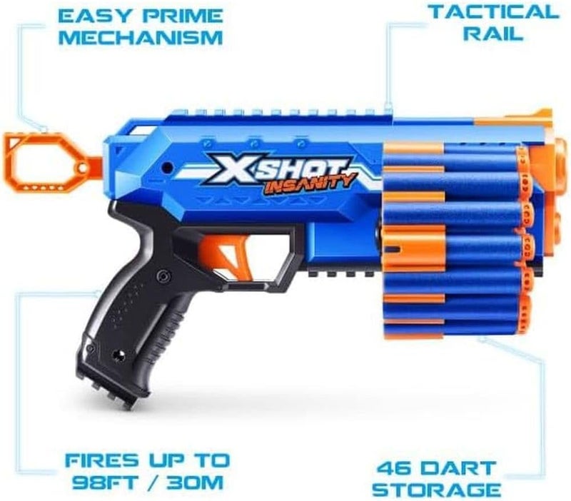 Zuru XSHOT Insanity Manic Blaster with 24 Foam Darts - Image 3