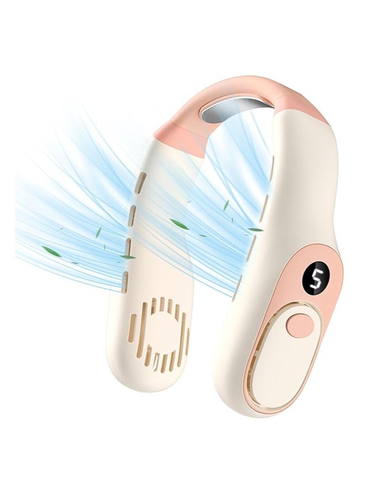 إسكدنيا مروحة عنق - مروحة باردة تعمل عن طريق قابل للتحكم بسرعة USB، عرض LED المحمولة، 5 سرعات، وصيانة بدون شفرات ومع ضوضاء منخفضة، مروحة قابلة للتحميل المحمولة للمنزل، الكرسي العمل، المخيمة. - Image 1