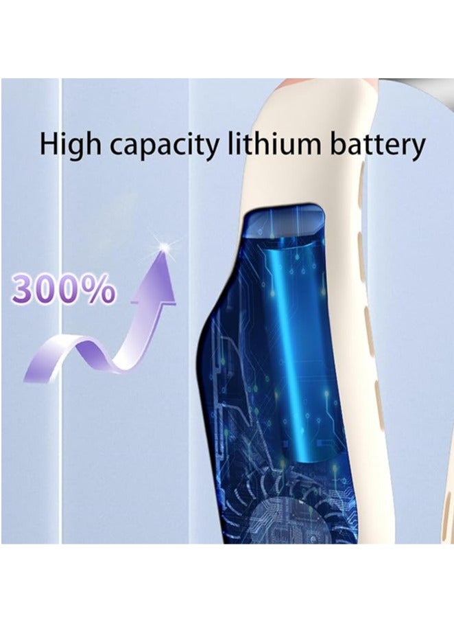 إسكدنيا مروحة عنق - مروحة باردة تعمل عن طريق قابل للتحكم بسرعة USB، عرض LED المحمولة، 5 سرعات، وصيانة بدون شفرات ومع ضوضاء منخفضة، مروحة قابلة للتحميل المحمولة للمنزل، الكرسي العمل، المخيمة. - Image 3