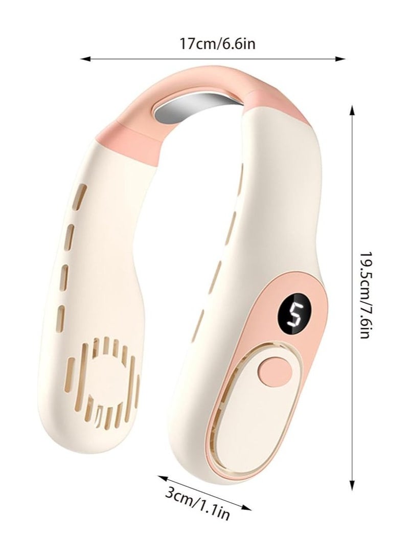إسكدنيا مروحة عنق - مروحة باردة تعمل عن طريق قابل للتحكم بسرعة USB، عرض LED المحمولة، 5 سرعات، وصيانة بدون شفرات ومع ضوضاء منخفضة، مروحة قابلة للتحميل المحمولة للمنزل، الكرسي العمل، المخيمة. - Image 5