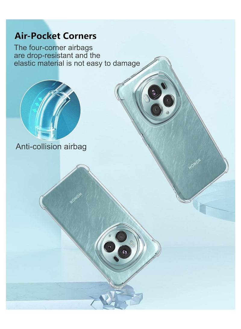 Wtech TPU Bumper Corners with Hard PC Case Cover For Honor Magic6 Pro 5G 2024 Clear  - Image 3