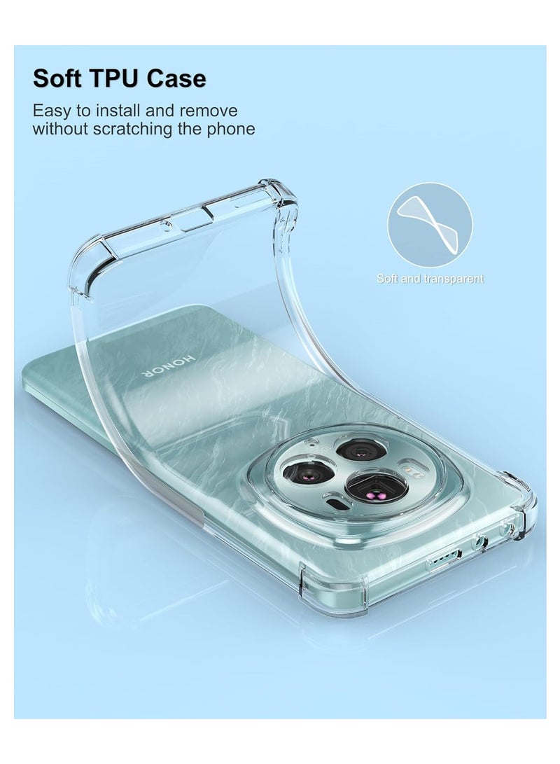 Wtech TPU Bumper Corners with Hard PC Case Cover For Honor Magic6 Pro 5G 2024 Clear  - Image 5