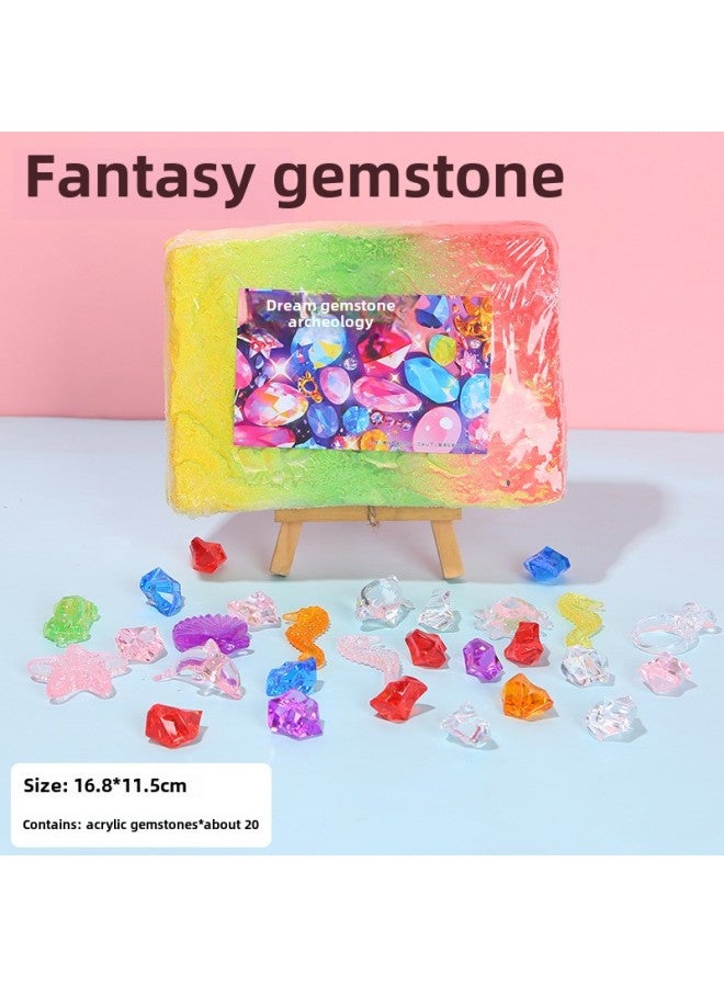 Crystal Bracelet Archaeological Toys Digging Princess Jewelry Color Stone Night Market Stall Hands-on Brain Toy Wholesale-Color:Fantasy Gemstone (tools Not Included)  - Image 1