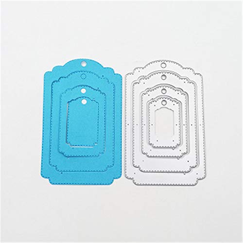 ABTOLS Metal Four Hanging Tags Cutting Dies,4Pcs/Set Label Tags Layering Die Cuts Embossing Stencils Template Mould for Card Scrapbooking and DIY Craft Album Paper Card Decor - Image 4