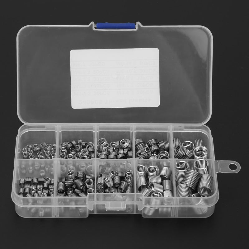 Wire Thread Insert Kit 240Pcs M3 M4 M5 M6 M8 Stainless Steel - High-Strength Diamond-Shaped Wire for Thread Repair in Automotive Parts - Image 4