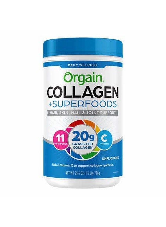 Orgain Collagen +Superfoods With 20 Grams Of Grassfed Collagen And Vitamin C Unflavored 25.6 Oz - Image 2