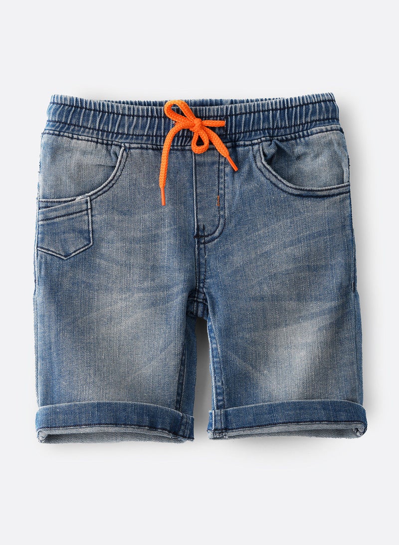 JAM Woven Denim Shorts With Contrast Drawcord - Image 1