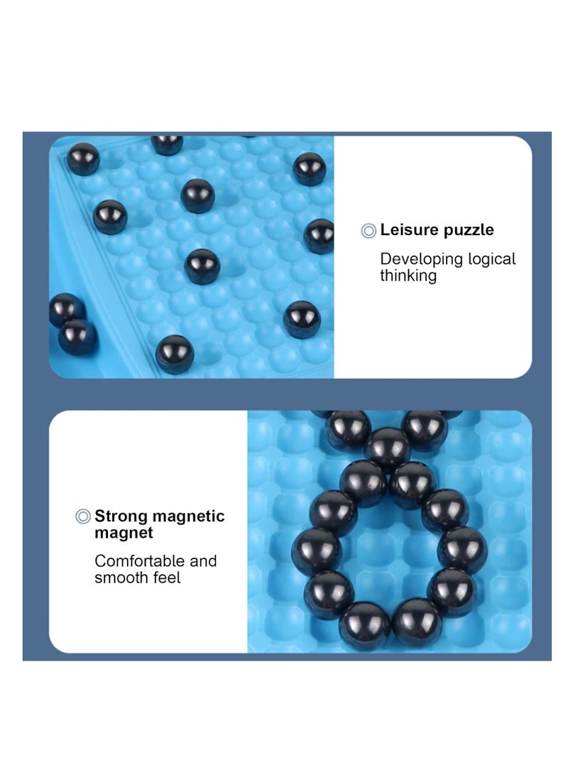 TFIXOL Magnetic Chess Board Game, 20 Pieces Balls Chess Board Game with Punishment Wheel,Table Top Magnetic Game for Kids Adults,Educational Checkers Chess Game for Family Party - Image 4