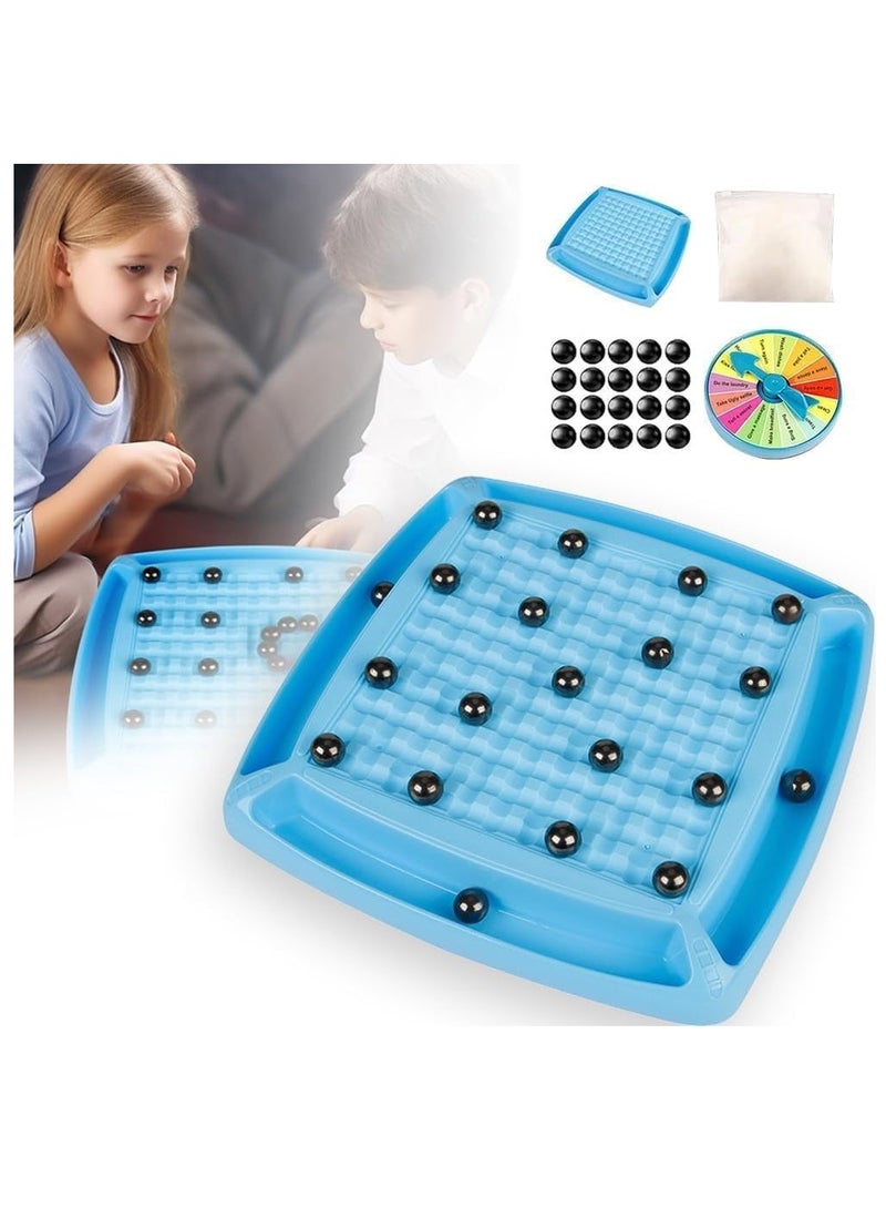 TFIXOL Magnetic Chess Board Game, 20 Pieces Balls Chess Board Game with Punishment Wheel,Table Top Magnetic Game for Kids Adults,Educational Checkers Chess Game for Family Party - Image 1