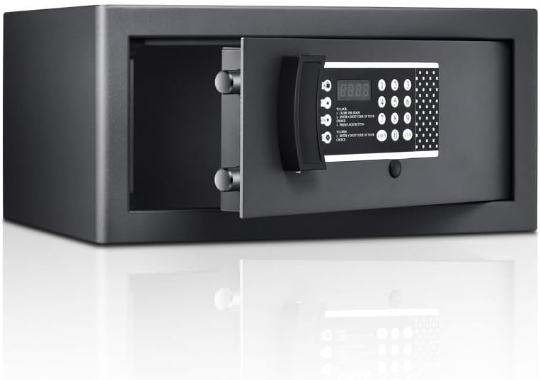 Fireproof Safe Box, Electronic Home Security Safe with Programmable Keypad Lock, Anti-theft Digital Safe Box with Keys & Pass Code for Home Office Hotel (B) - Image 2