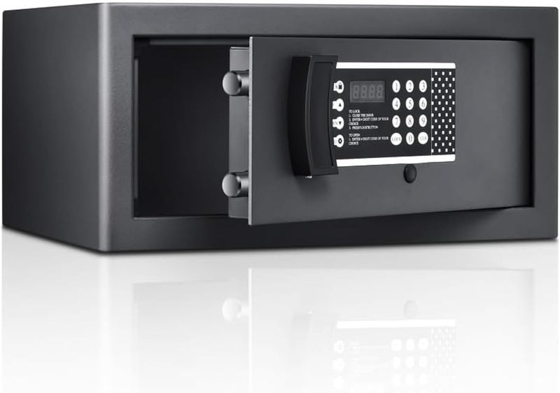 Fireproof Safe Box, Electronic Home Security Safe with Programmable Keypad Lock, Anti-theft Digital Safe Box with Keys & Pass Code for Home Office Hotel (B) - Image 1