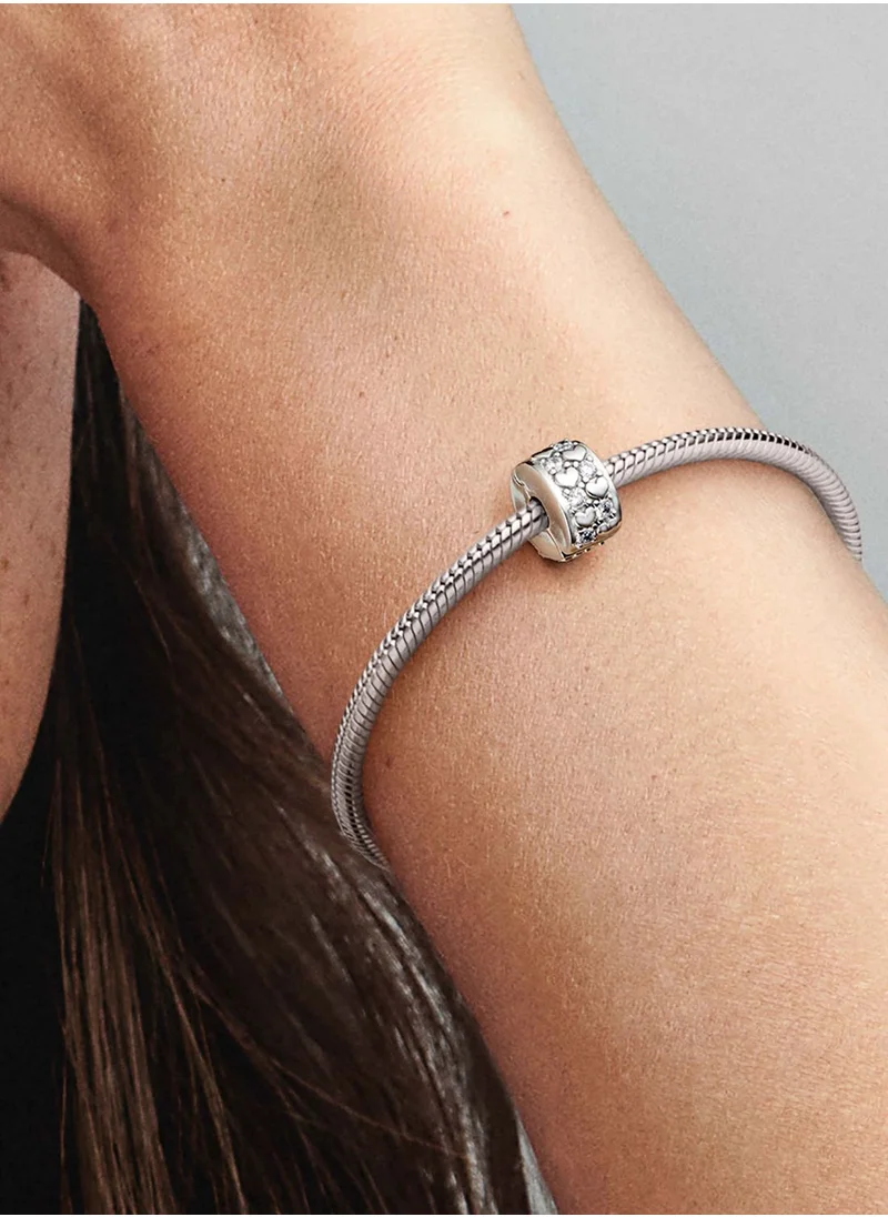 PANDORA Infinite Hearts Sparkling Clip Charm