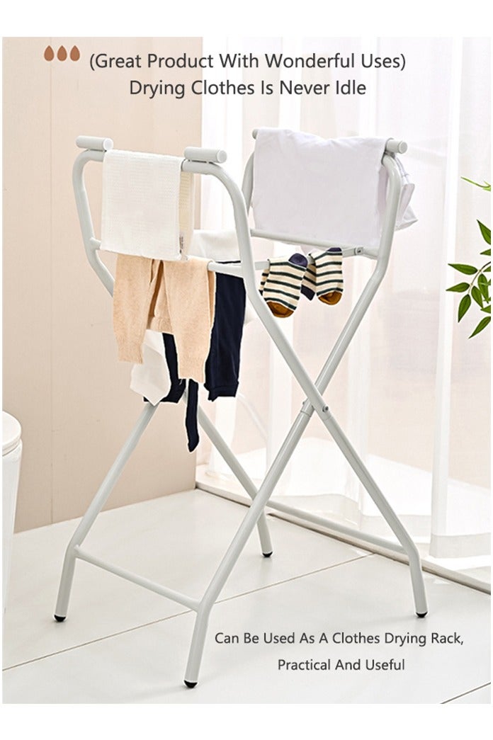 صحراء الواحة حوض استحمام قابل للطي للأطفال من 7 قطع مع حامل - حوض استحمام مع حامل، شاشة عرض درجة الحرارة، مقعد، غطاء استحمام، حوض استحمام للأطفال، مغرفة ماء. مناسب للاستحمام - من الولادة وحتى 8 سنوات - هدية للأطفال - Image 5