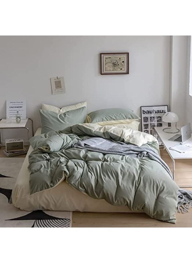 llwoo King Size Bedsheet Duvet Cover 6pcs, 100% Natural Cotton Bedding Set Comfortable and Cozy Duvet Cover with 4 Pillow Covers  - Image 1