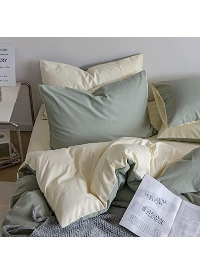 llwoo King Size Bedsheet Duvet Cover 6pcs, 100% Natural Cotton Bedding Set Comfortable and Cozy Duvet Cover with 4 Pillow Covers  - Image 4