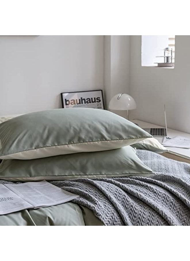 llwoo King Size Bedsheet Duvet Cover 6pcs, 100% Natural Cotton Bedding Set Comfortable and Cozy Duvet Cover with 4 Pillow Covers  - Image 5