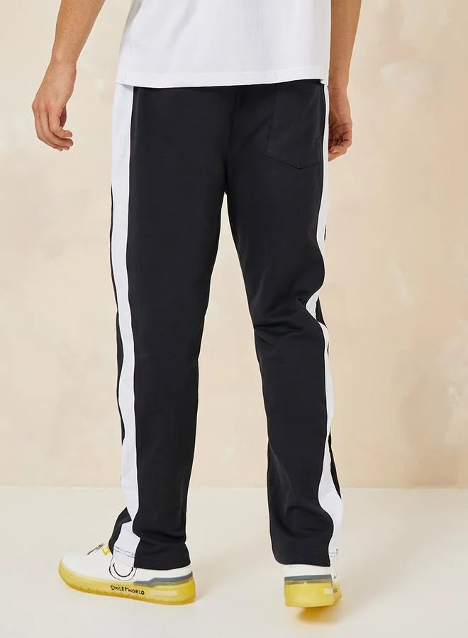 ستايلي Straight Fit Pintuck Detail Terry Jogger