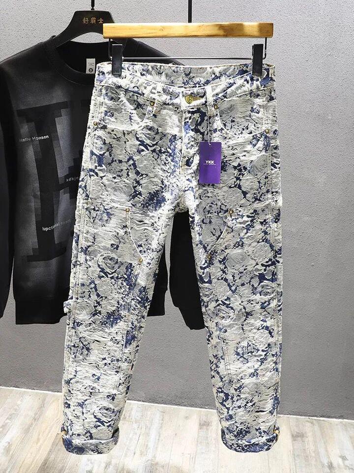 Unisex Classic Denim Jeans Loose Fit Daily Outdoor Wear - Image 1