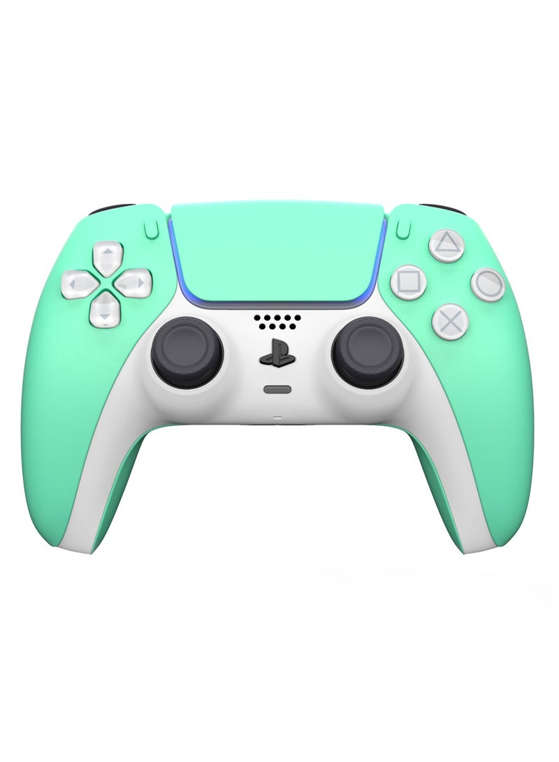 CRAFT by MERLIN PAINTED PLAY STATION 5 DUAL SENSE WIRELESS CONTROLLER GREEN VALLEY - Image 1
