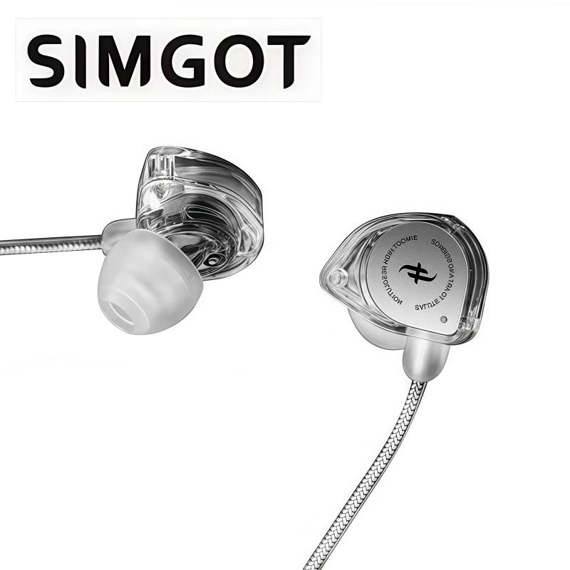 كي زد كابل وموصل Simgot EW100 Hifi in-Ear Wired Earphones Dual Cavity Dynamic High Performance Monitor Music Headset with Detachable Cable, NO MIC - Image 3