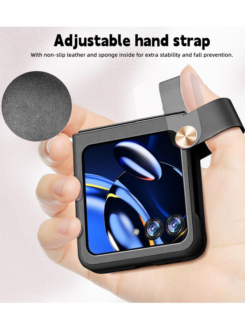 Excefore Case for Motorola Razr Plus 2023 Case, PU Leather + Hard PC Shell Ultra Thin Slim Durable Protective Phone Case Cover for Moto Razr40Ultra Case, Feel Leather Case, for Men Women Boy Girl - Image 5