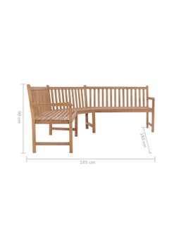 Garden Corner Bench 185x185x90 cm Solid Teak Wood - pzsku/Z33B54180A7900F246FE9Z/45/_/1731416034/55b1fe32-21e0-4576-adf5-abbcfd4a2af2