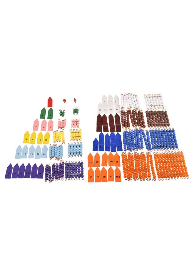 BOHS Montessori Bead Chains & Squares Skip Counting Multiplication And Square Number Learning Toy For Prek Math Education - Image 3