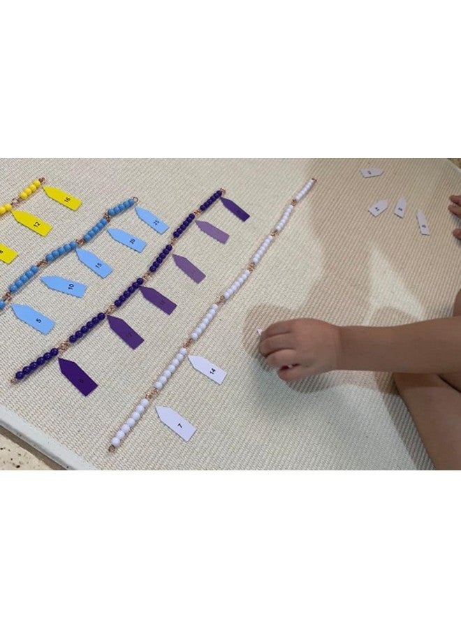BOHS Montessori Bead Chains & Squares Skip Counting Multiplication And Square Number Learning Toy For Prek Math Education - Image 4
