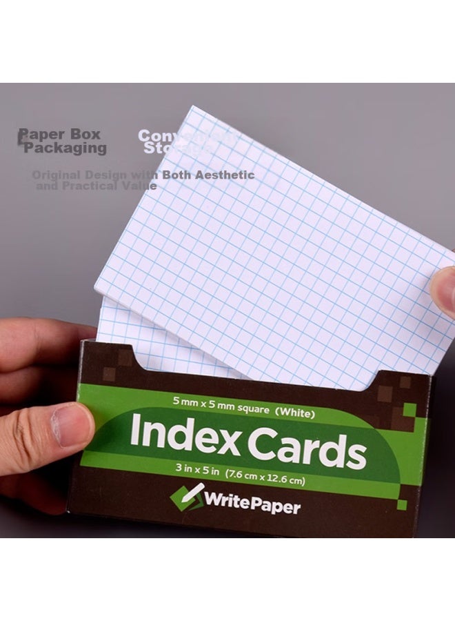 Kaisa Index Cards, 5mm White Grid, 210 Sheets, Sticky Notes, Record Cards, English Vocabulary Cards - Image 3