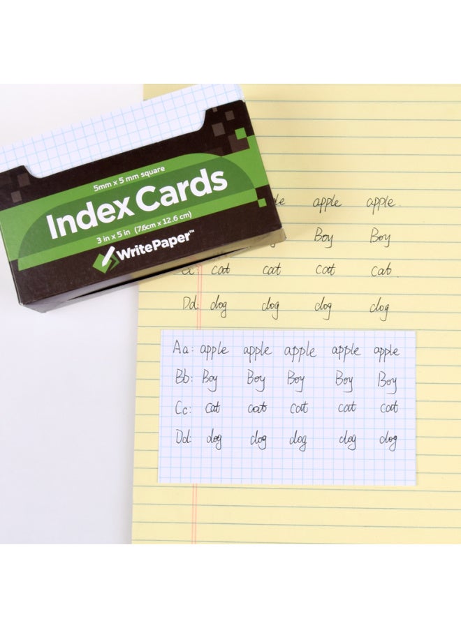 Kaisa Index Cards, 5mm White Grid, 210 Sheets, Sticky Notes, Record Cards, English Vocabulary Cards - Image 4