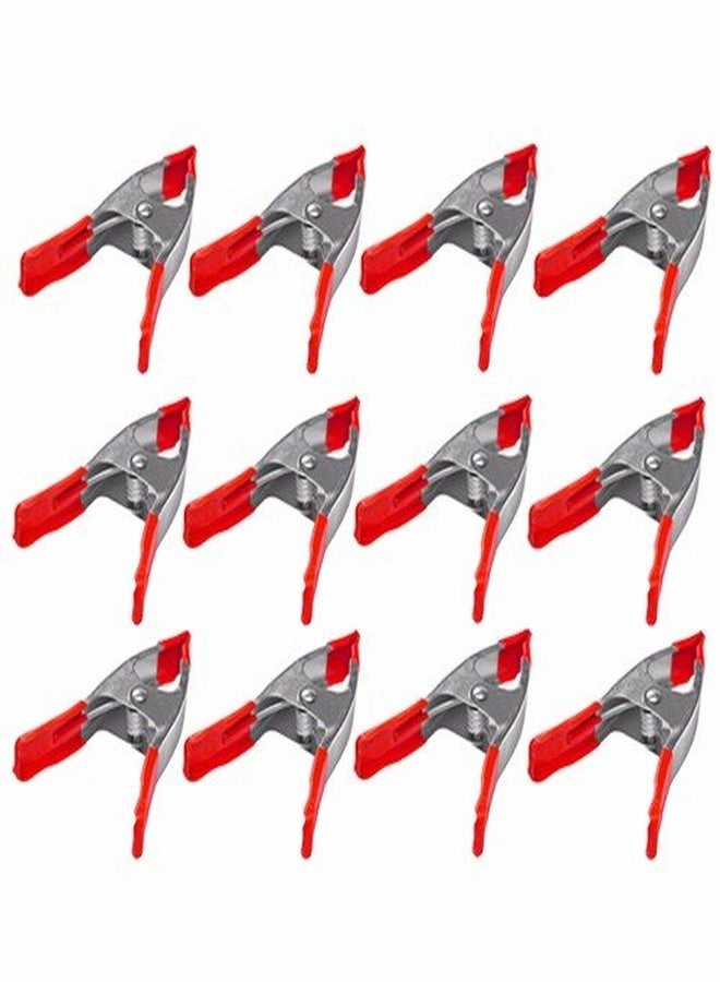 Wideskall® 6" inch Mini Metal Spring Clamps w/Red Rubber Tips Clips (Pack of 12) - Image 2